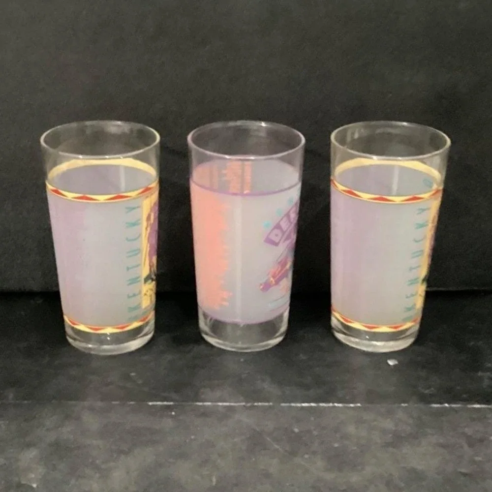 Kentucky Derby Mint Julep Tumblers, Set‎ of 3, Vintage Churchill Downs Glasses